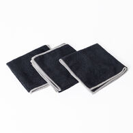 Set 3 bayas microfibra negras 34x34cm