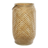 Lanterna Natural Cross Em Bambu 52cm