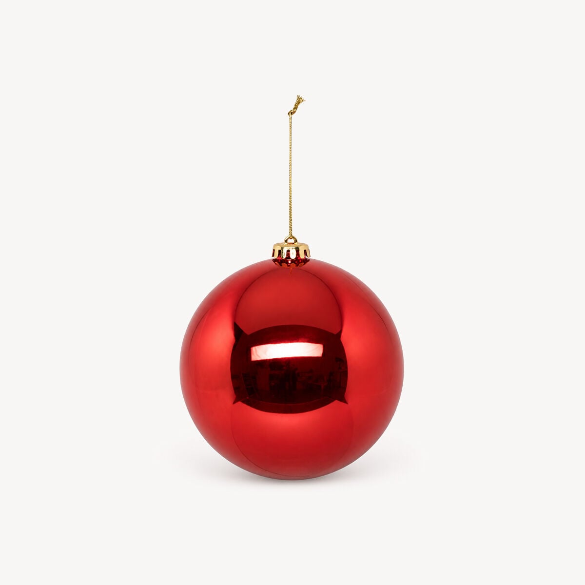 Pendurante bola de natal maxi vermelha 15cm, , large