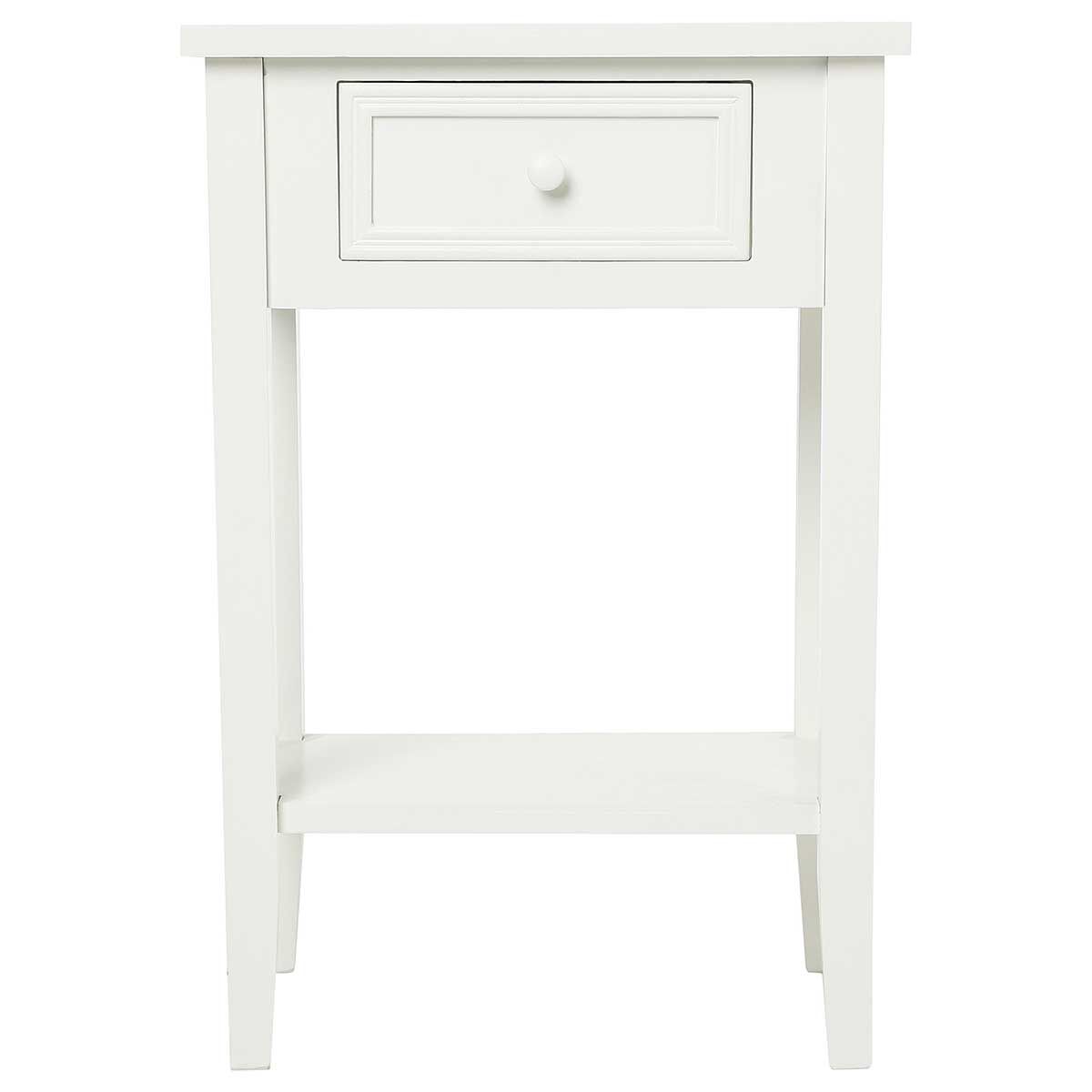 Mesa de cabeceira CHARME branca com 1 gaveta, , large