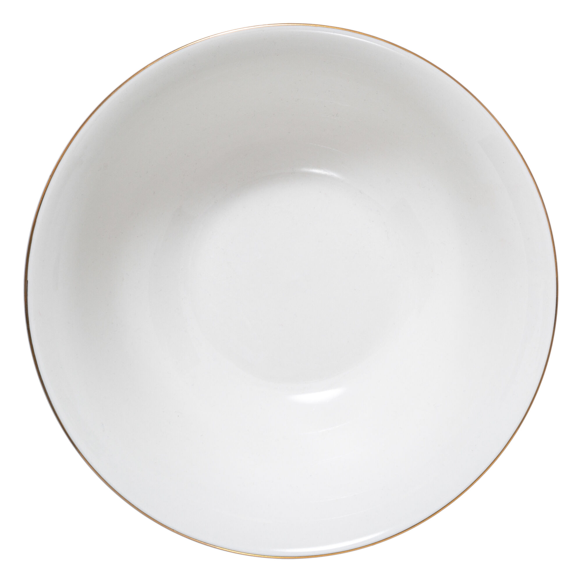 Saladeira PETIT SALON branco com beira dourada 22cm, , large