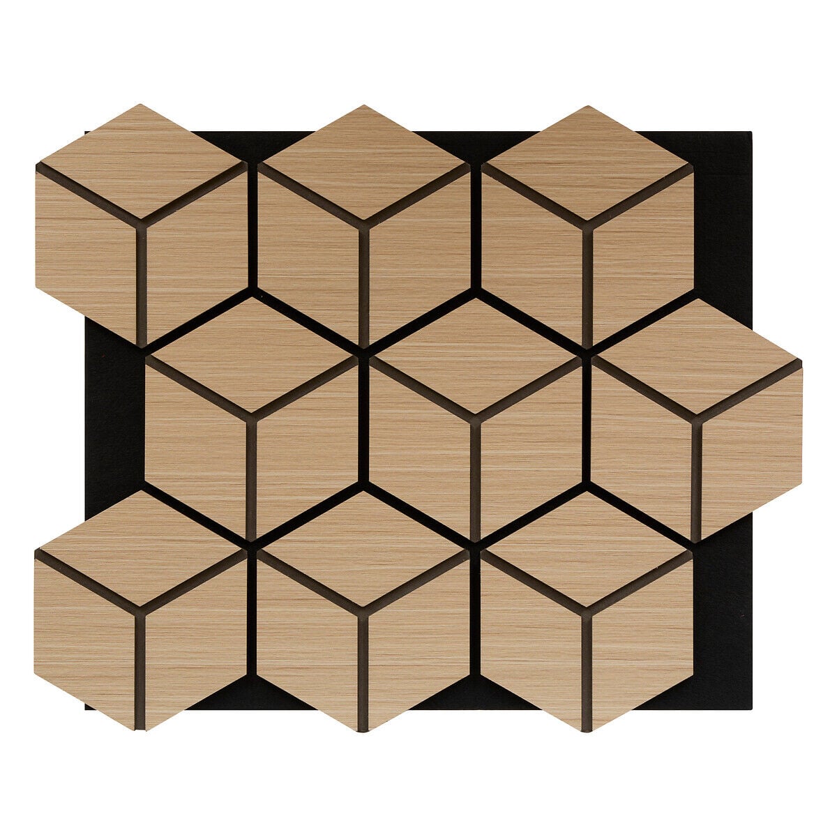 Painel decorativo hexagonal CLINT bege 69x56,5cm, , large