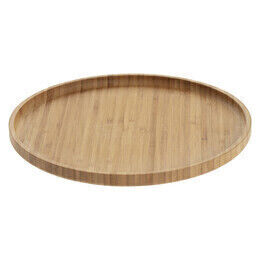 Prato raso natural em bambu 26,5cm, , large