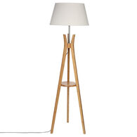 L&aacute;mpara De Pie Kalo Beige De Bamb&uacute; 156Cm