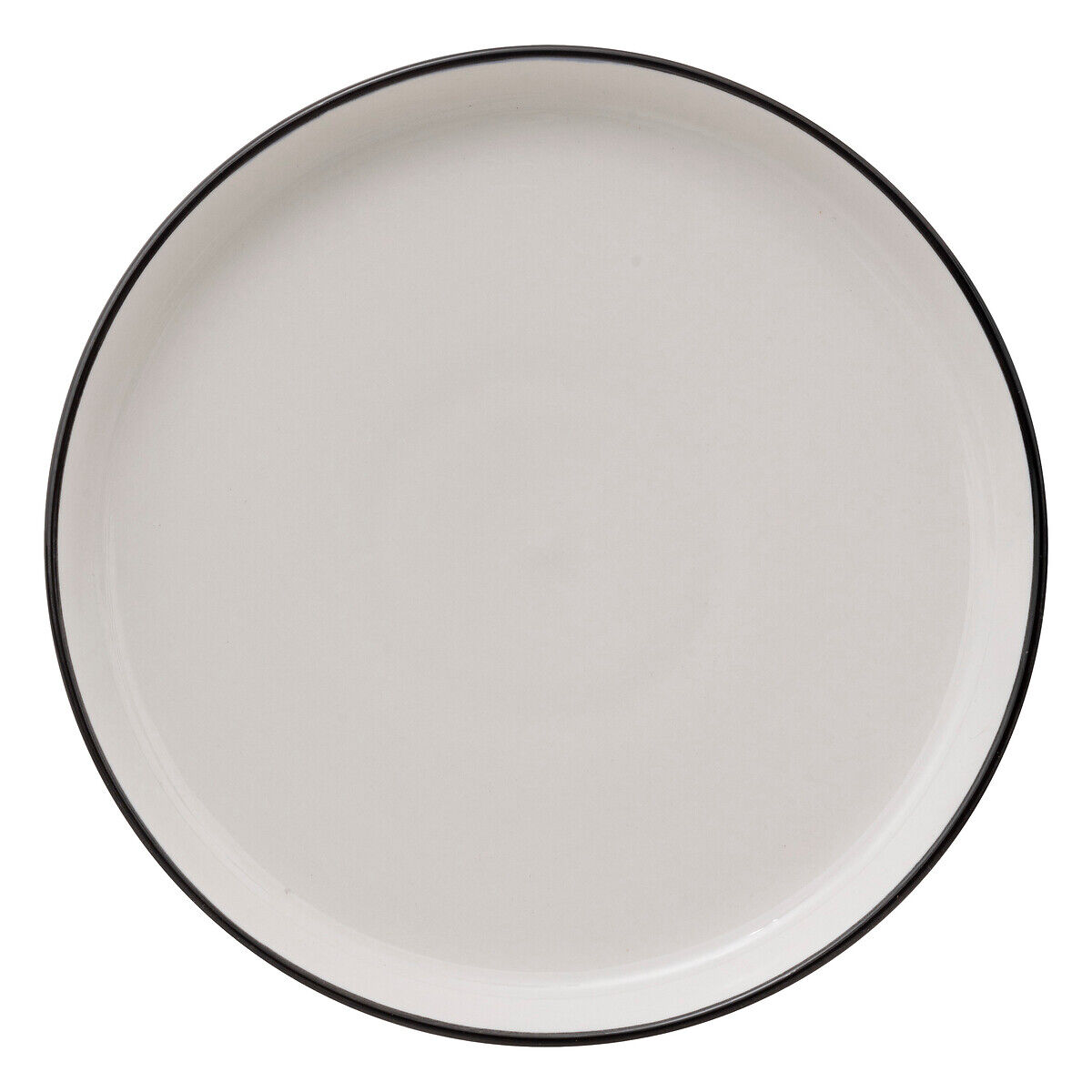 Prato de sobremesa ALIX branco em porcelana 20cm, , large