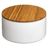 Caja P/ Baño Con Tapa De Bambú Y Espejo