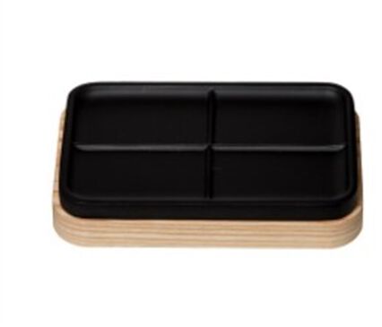 Oval soap dish black, , large