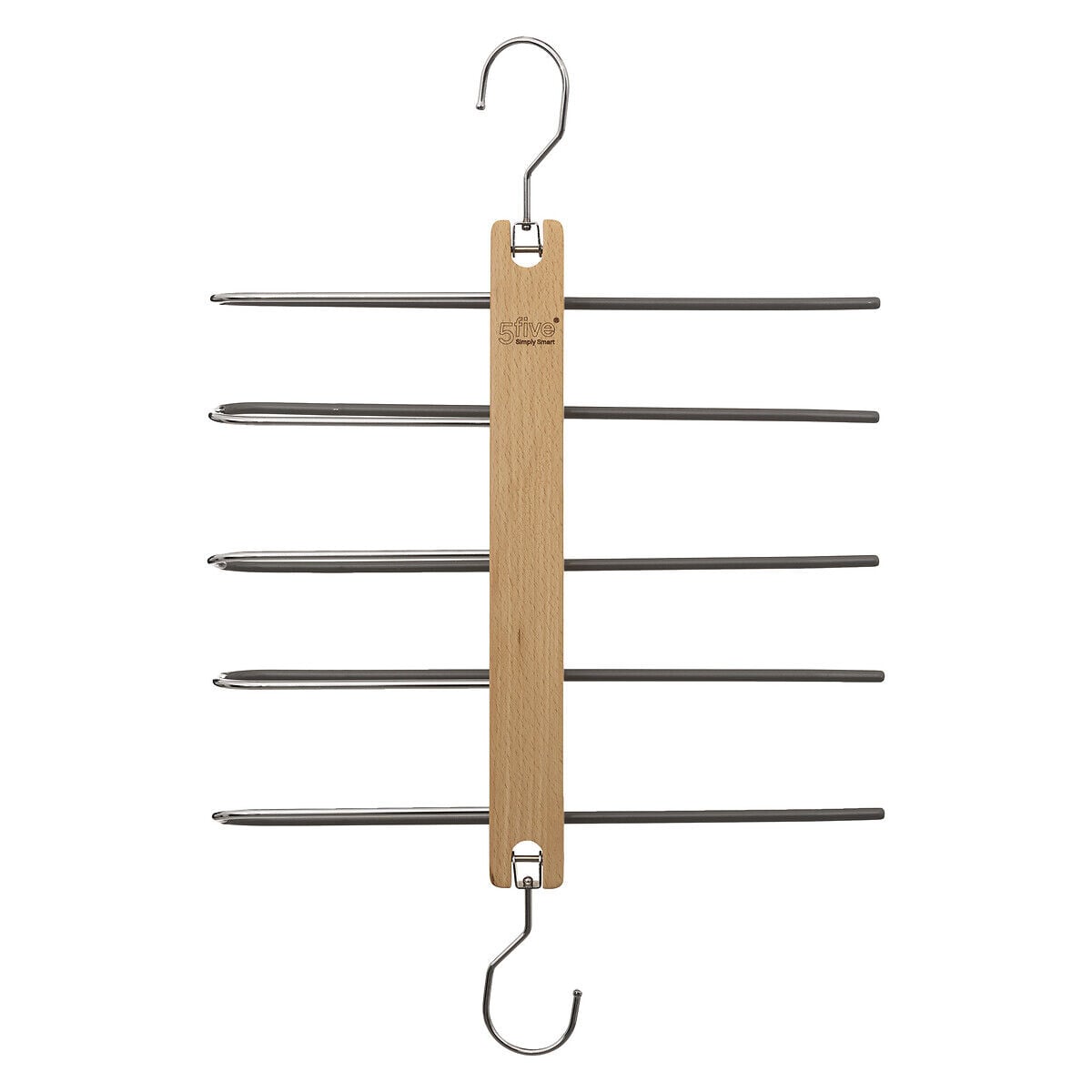 Cabide com 5 divisórias para calças, , large
