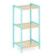 Estante con 3 baldas verde de bamb&uacute; 70cm