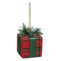 Adorno Forma De Caja De Regalo Con Patr&oacute;n Ajedrez