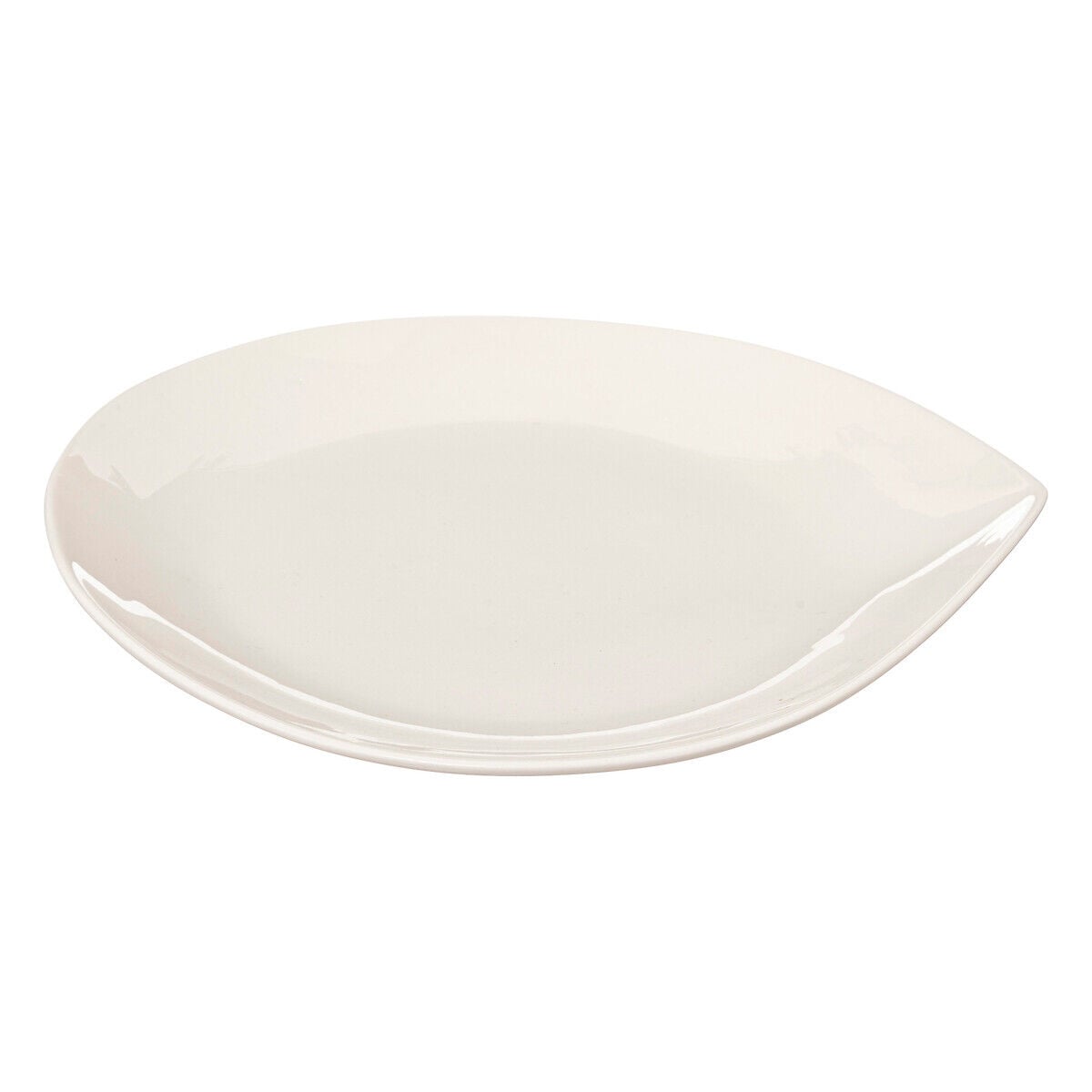Prato de sobremesa branco GOTA em porcelana 21cm, , large
