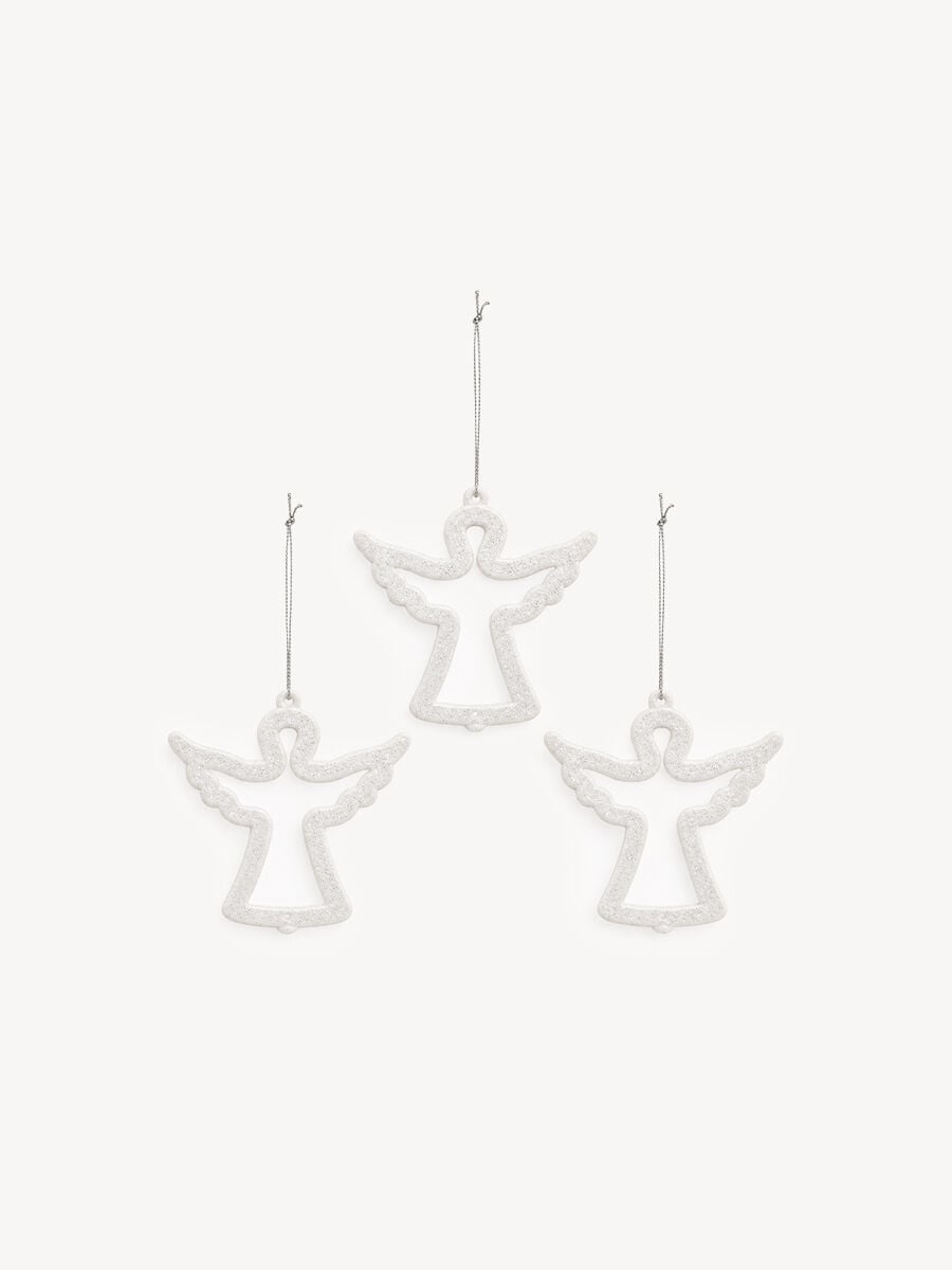 Conjunto 3 pendurantes anjo branco, , large