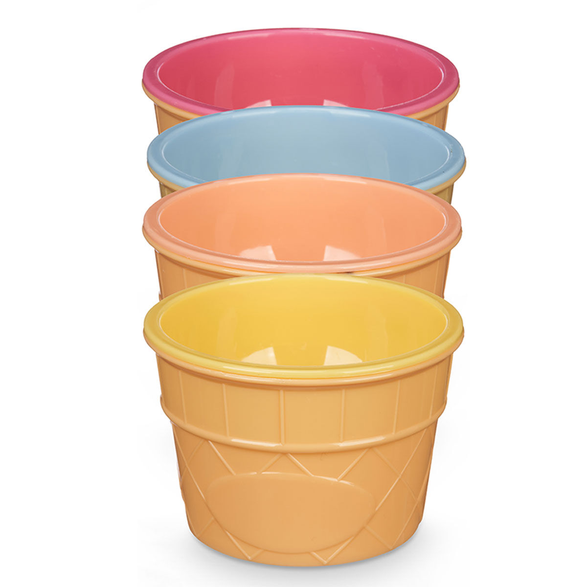 Conjunto de 4 taças de gelado com colher, , large