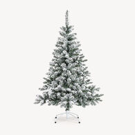 &Aacute;rbol De Navidad Floque Verde C/Efecto Nieve 210cm
