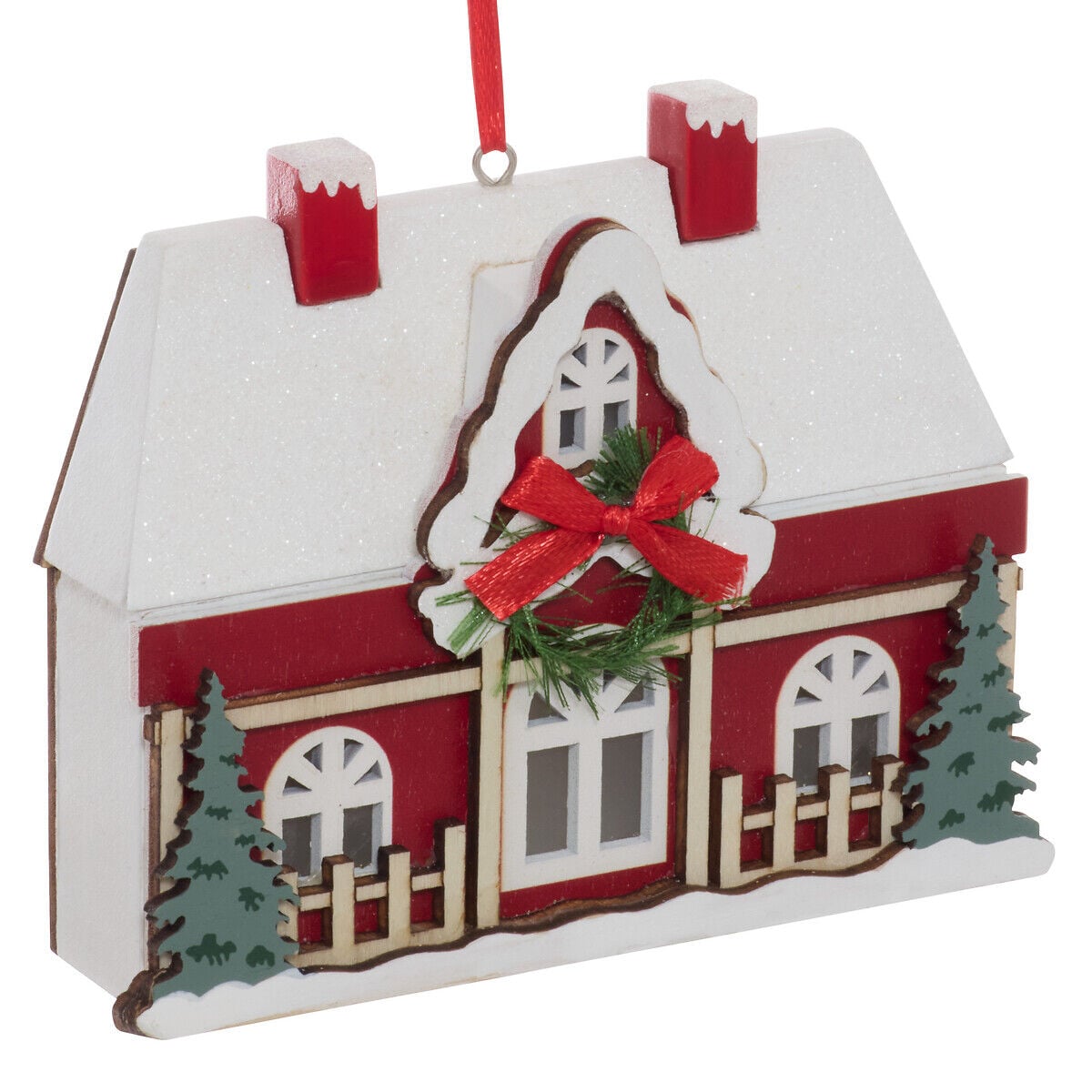 Pendurante casinha decorativa com iluminação LED, , large