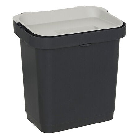Balde do lixo retangular preto 5l, , large