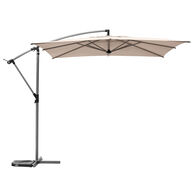 Parasol MANOA exc&eacute;ntrico beige bl&eacute; 2,5x2,5m