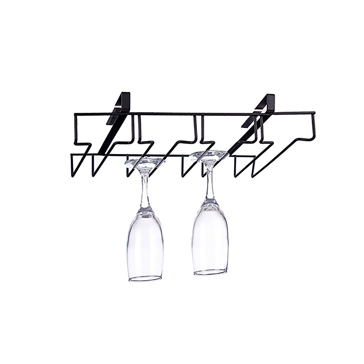 Suporte preto em metal para copos, , large