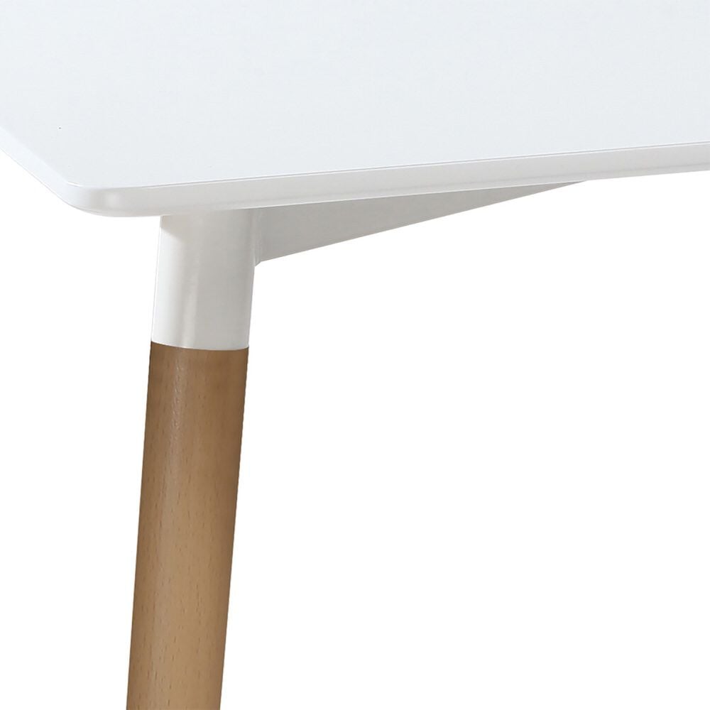 Mesa de cozinha ROKA com pés em madeira, , large