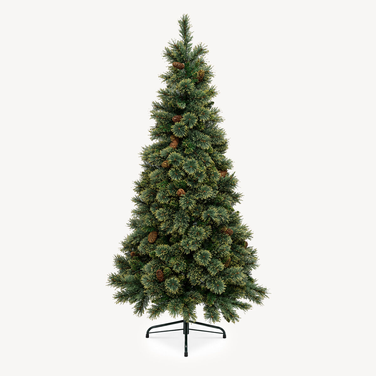 Christmas tree GLINTWOOD green with pine cones, , large