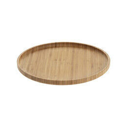 Prato raso natural em bambu 19,5cm, , large
