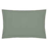 Funda de almohada verde de algodón percal 50x70cm