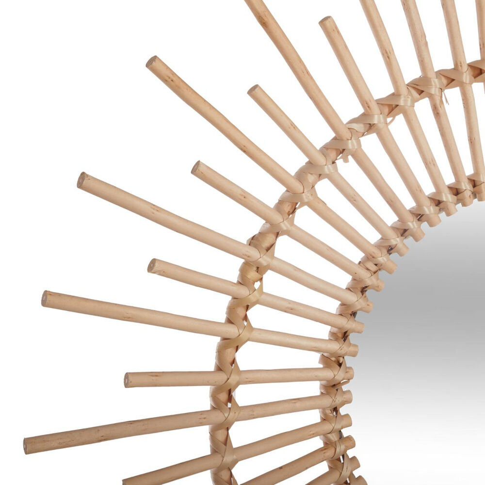 Espelho de parede bege rattan 76cm, , large