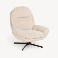 Butaca giratoria STELAN chenilla beige