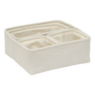 Set de 4 cestos blancos