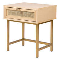 Mesita De Noche Rayo Beige 45x35x50Cm