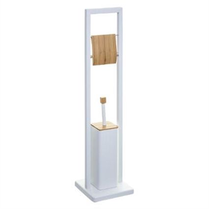 Toilet brush with holder white, , large