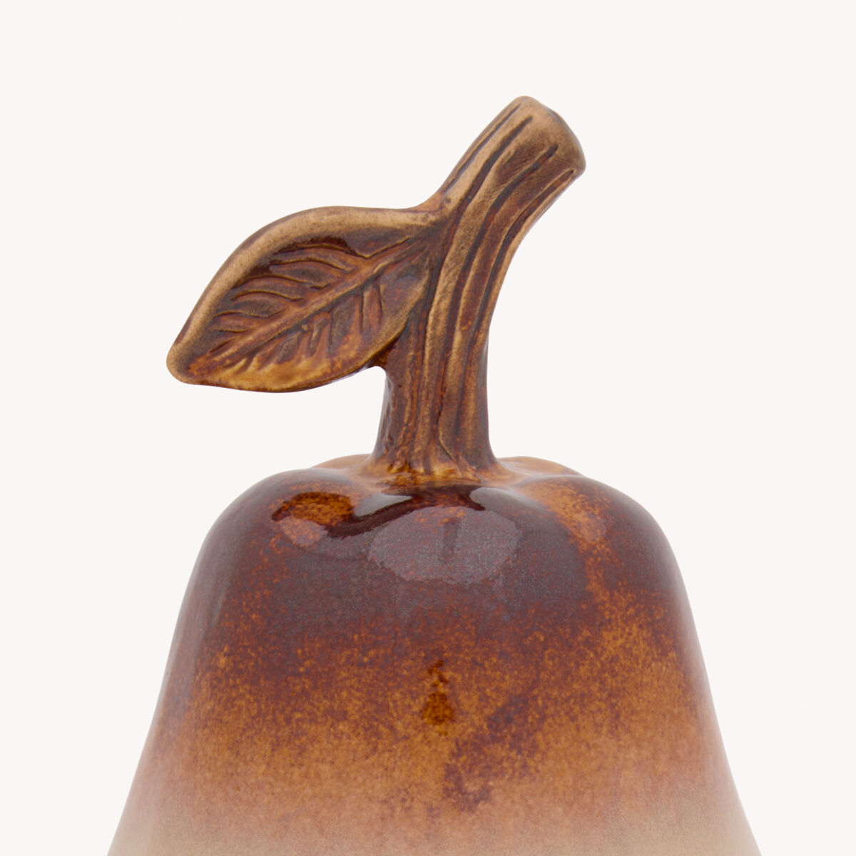 Figura decorativa pêra bege 21cm, , large