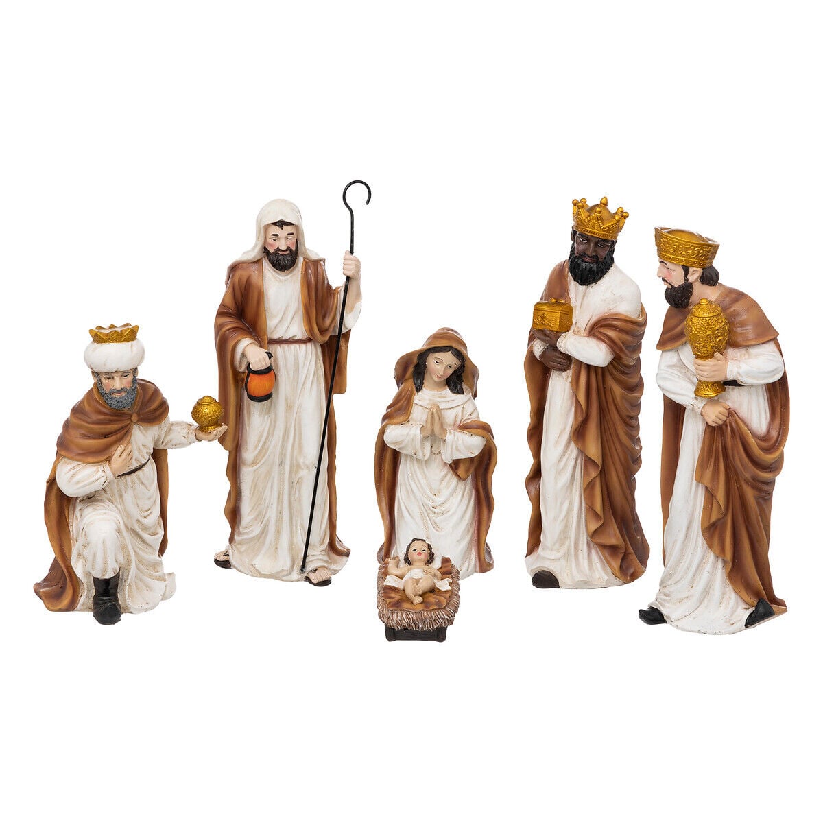 Conjunto de 6 figuras para presépio em resina 33cm, , large