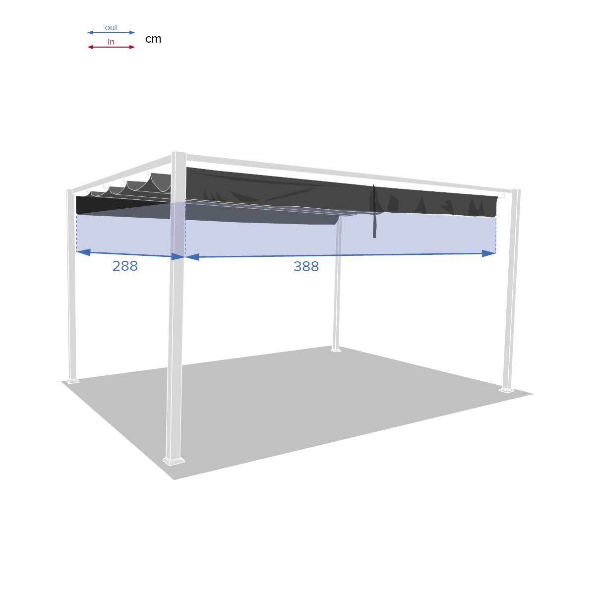 Cobertura para pérgola palmeira cinza ardósia, , large