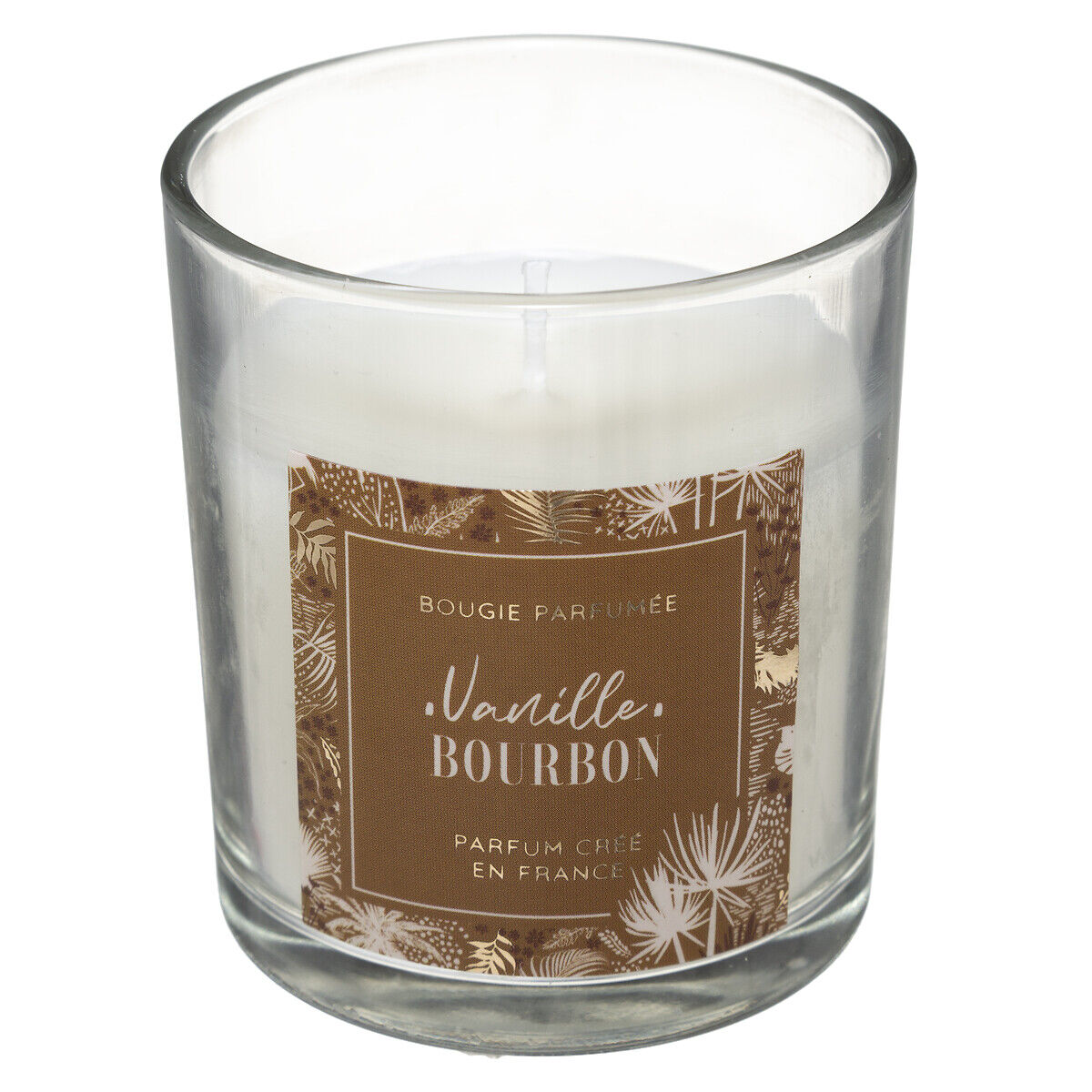 Scented candle in glass cloche vanilla, , large