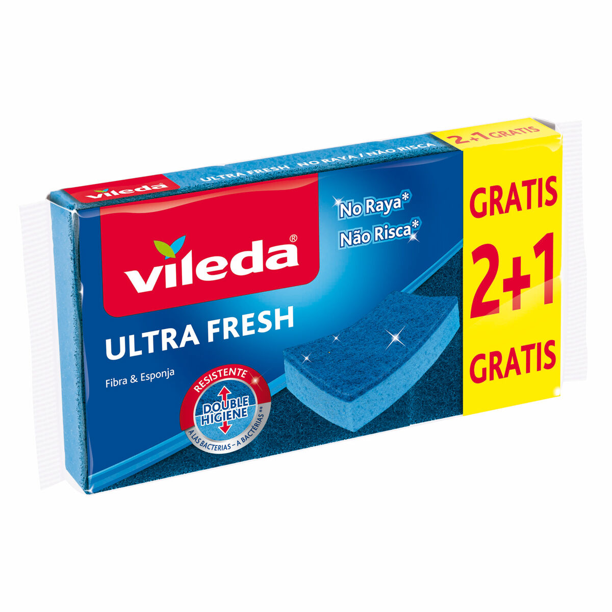 Esfregão ultrafresh não risca 2+1 VILEDA, , large