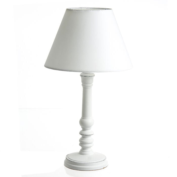 Table lamp LEO white in wood, , large