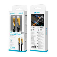 Cable USB Tipo C 4 en 1 1M Negro y Amarillo