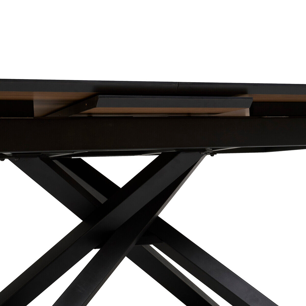 Mesa de jantar extensível SANDRI castanha, , large