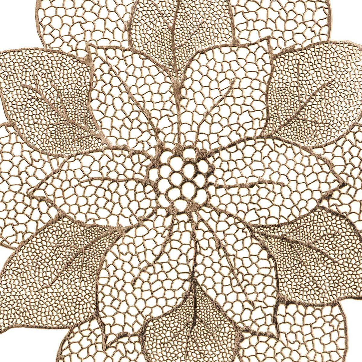 Individual de mesa flor dourada 44cm, , large