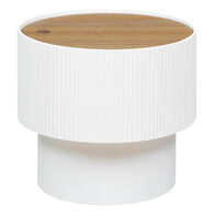 Mesa auxiliar ENOLA blanca y beige