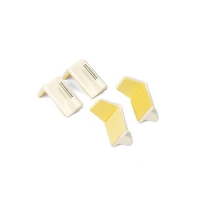 Conjunto de 4 suportes adesivos especiais branco, , large