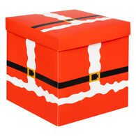 Caja de regalo cintur&oacute;n de Pap&aacute; Noel 20x20cm 
