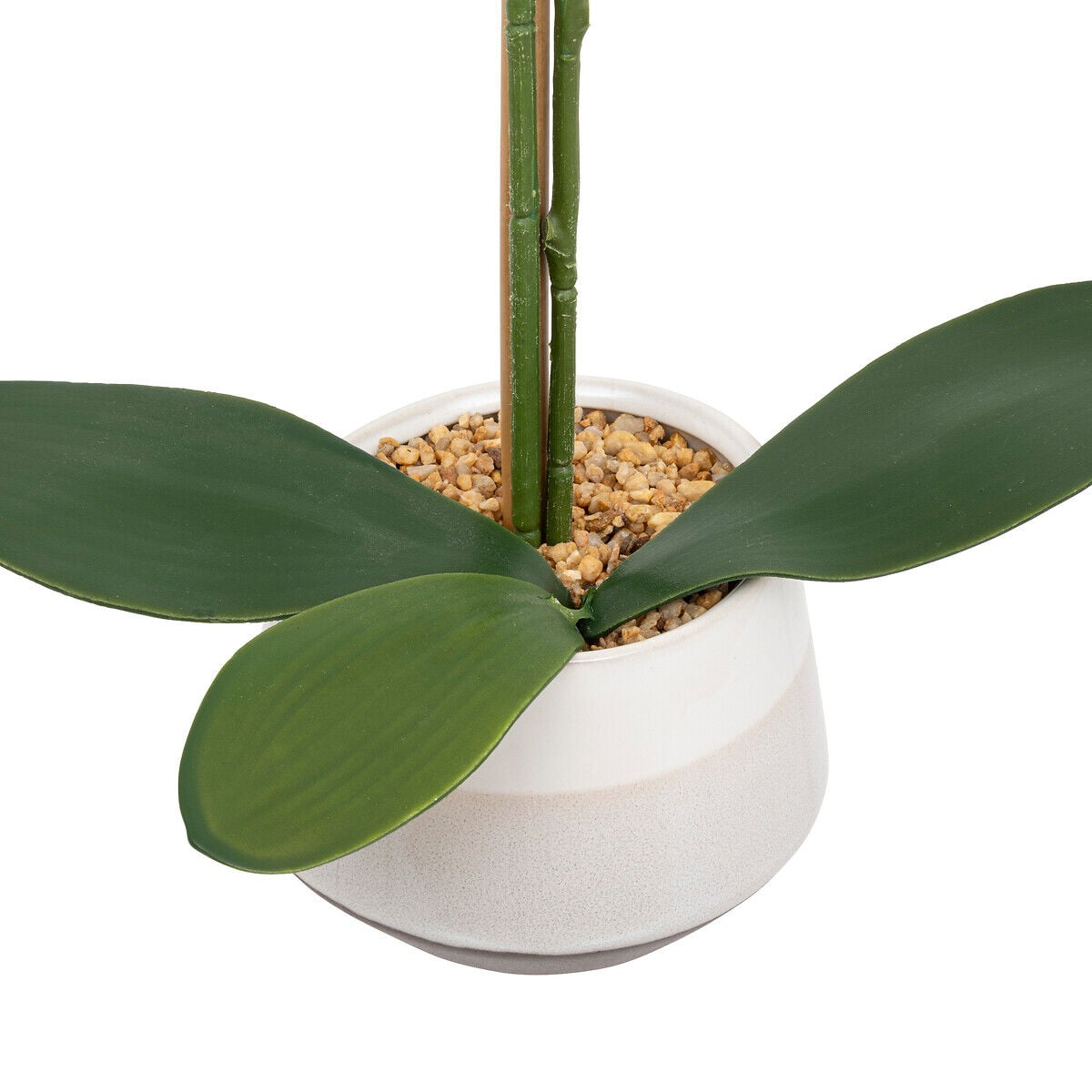 Planta orquídea branca artificial com vaso 52cm, , large