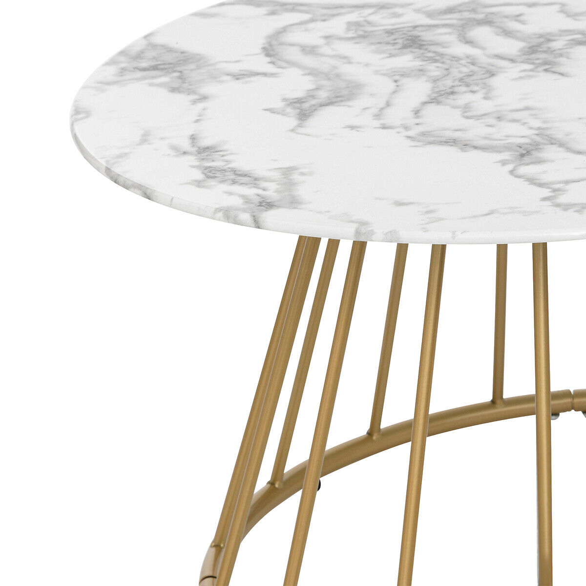 Mesa de apoio RAYO com efeito mármore D70x40cm, , large