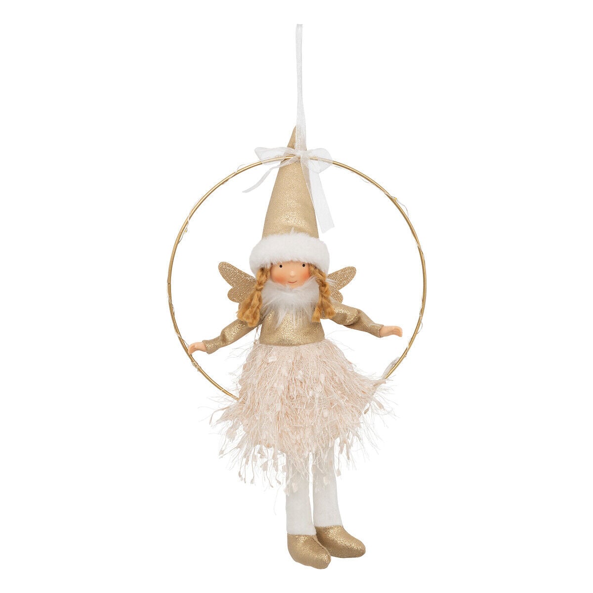 Figura de fada rose com gorro suspensa 32cm, , large