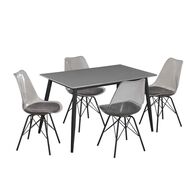 Conjunto De Mesa Y 4 Sillas Gris Sky