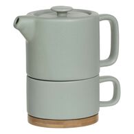Tetera+Taza De Cerámica Verde