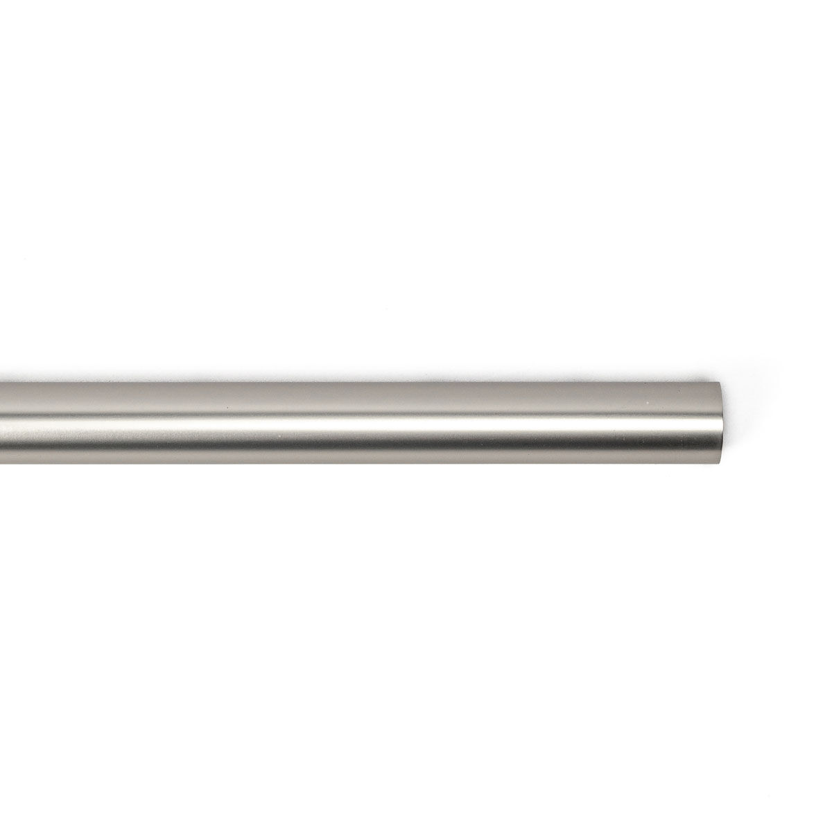 Wrought iron curtain pole brushed silver, , large