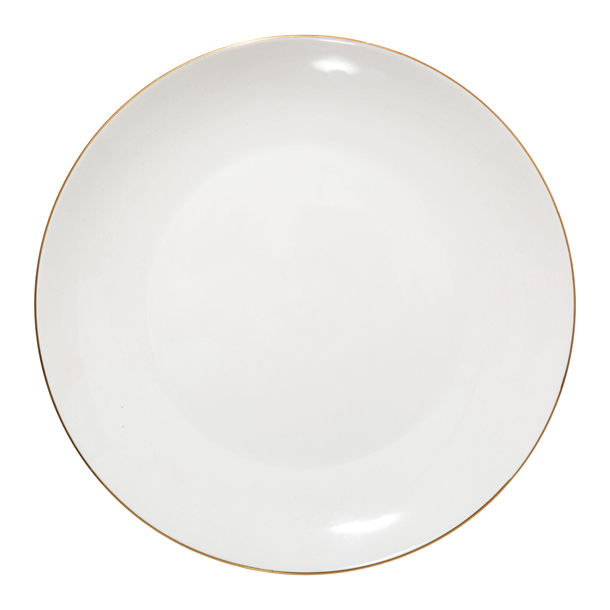 Prato raso PETIT SALON branco com beira dourada 27cm, , large